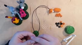 Assembling 3D Printed Collapsing Animal Toys