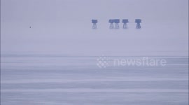 Wartime forts appear to hover in the sky off Kent, UK
