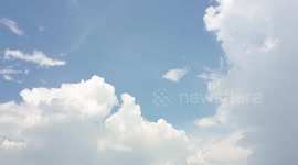 MOVING CLOUDS  FOOTAGE 4K VIDEO / BLUE SKY WITH CLOUDS IN ODISHA
