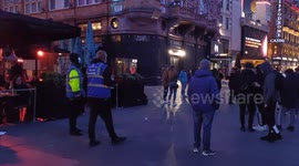 Old man pays homage to Michael Jackson with his moves in Leicester Square