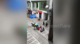 Distressing moment police shot dead stray dog suspected of biting locals in China