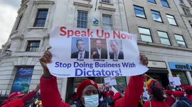 Ugandans urge UK government to stop funding Museveni