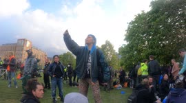Kill The Bill in London - protester argues with police - May Day (01.05.2021)