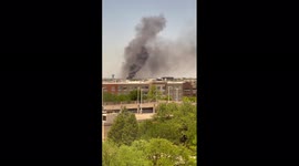 Fire after 18-wheeler truck crash near Addison airport, Dallas