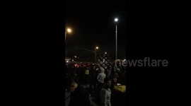Night protests in Bogota, Colombia