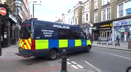 Territorial Support Group police vehicle spotted in London's Earls Court