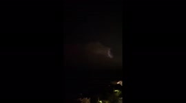 US: Storm Cloud Pulsating With Lightning Puts On A Show Over Florida