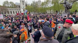 Former Veterans Minister Johnny Mercer addressed Respect Our Veterans rally