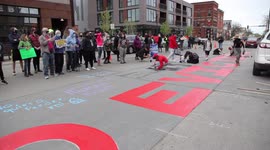 Activists in Minneapolis Demand Mayor Jacob Frey Put an End to Evictions, Paint