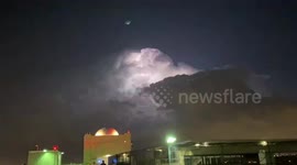 Florida storm clouds flicker with spectacular lightning