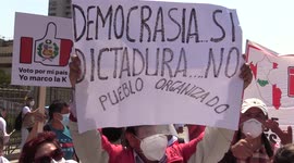 Rally against communism is held in Lima, Peru