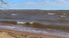 Relaxing sounds of Lake Superior waves in Ashland WI