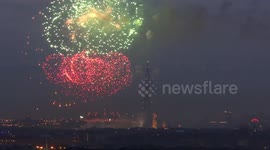 Massive Victory Day fireworks display lights up the skies over St Petersburg