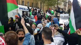 Palestinian community in London protests against evictions and police violence as tensions rise in Jerusalem