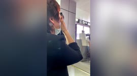 Woman bursts into desperate cry after delayed plane stops her from seeing sick husband