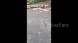 People Take Shelter As Air Raid Sirens Go Off In Jerusalem 2