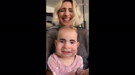 'Baby Girl's Adorable Reaction to Weird Social Media Filter'