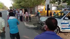 Police officials narrowly escape after truck rams into their vehicle in central India