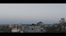 GAZA: Intercepting the iron dome of a missile in Gaza City .