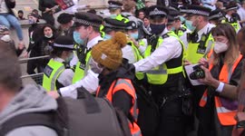 Pro-Palestine protester arrested at demonstration against Israel in central London