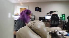 Unedited video of Pharoh and I playing peekaboo