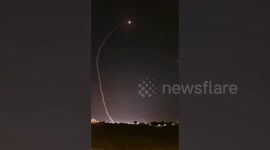 Sirens sounded as rockets light up sky over Israel as Iron Dome intercepts them