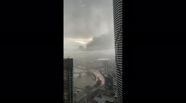 Australia: Video Captures Lightning Strike In Brisbane