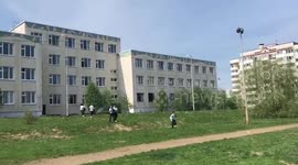 Newsflare Edit - Shooting at school in Kazanri. 9 people were killed - 2 teachers and 7 students. Another 23 people were injured.
