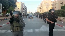 Border police in show of force as Arabs riot again this evening in central Israeli city of Lod