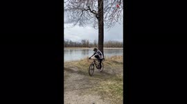 'Bike Flip Attempt Ends with Lady getting Slammed on the Ground'
