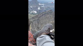 'Breathtaking View from A Peak in Glacier National Park'
