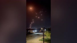 Palestinian rockets destroyed by Israel’s Iron Dome defence in terrifying aerial combat