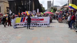 Protests against the Duque government in Bogotá, Colombia. National strike