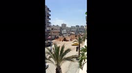 Israeli warplanes bombed residential compound in the town of Beit Lahia