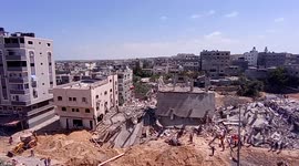 The bombing of residential complex in the town of Beit Lahia, north of Gaza