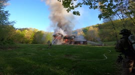 3rd Alarm House fire with collapse, Lavelle, Pennsylvania