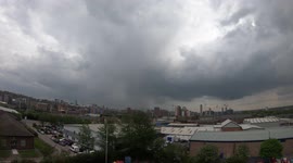 Time lapse of clouds and rain showers over Leeds City Centre