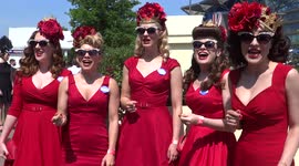 ARCVHIVE: Women band Tootsie Rollers performance at Royal Ascot, 2017