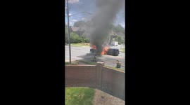 Cars burst into flames during Charlotte crash