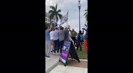 Israeli supporters gather in Boca Raton FL to show solidarity