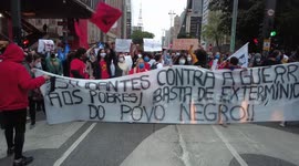 Thousands protest in Sao Paulo, Brazil against racism and police violence
