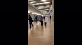 Chaos at Israeli airport after rocket attacks disrupt flights