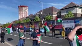 Northern Irish residents hold Palestine support rally in Belfast