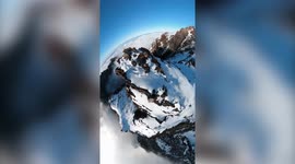 Vertigo-inducing footage shows Australian hikers travelling to the highest peak on Madeira Island