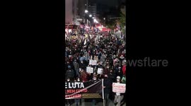 Thousands protest against racism and police violence in Brasilia, Brazil