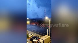 Firefighters rescue 14 trapped locals as south Chinese town battered by tornado