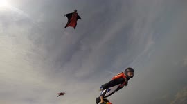 Experienced wingsuit flier recovers from dangerous parachute failure