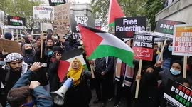 Hundreds gather in London for Free Palestine protest