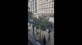 Protest afternoon against Israel in Barbes area Paris FRANCE
