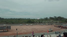View of Chandrayan 2 rocket launch in Andhra Pradesh, India